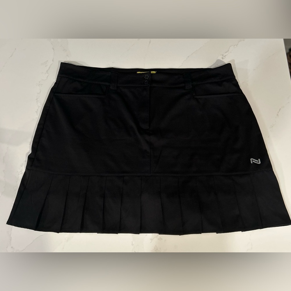 Nola Pleated Active Golf Tennis Skort Mini Skirt Size Black Size 20